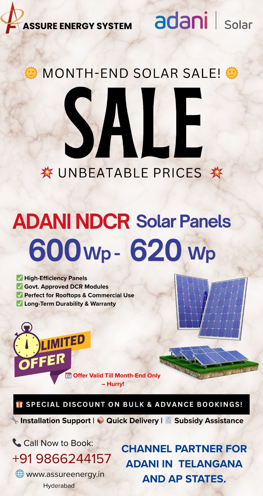 Get Free Solar Electricity in Hyderabad with PM Surya Ghar Yojana – Powered by Assure Energy