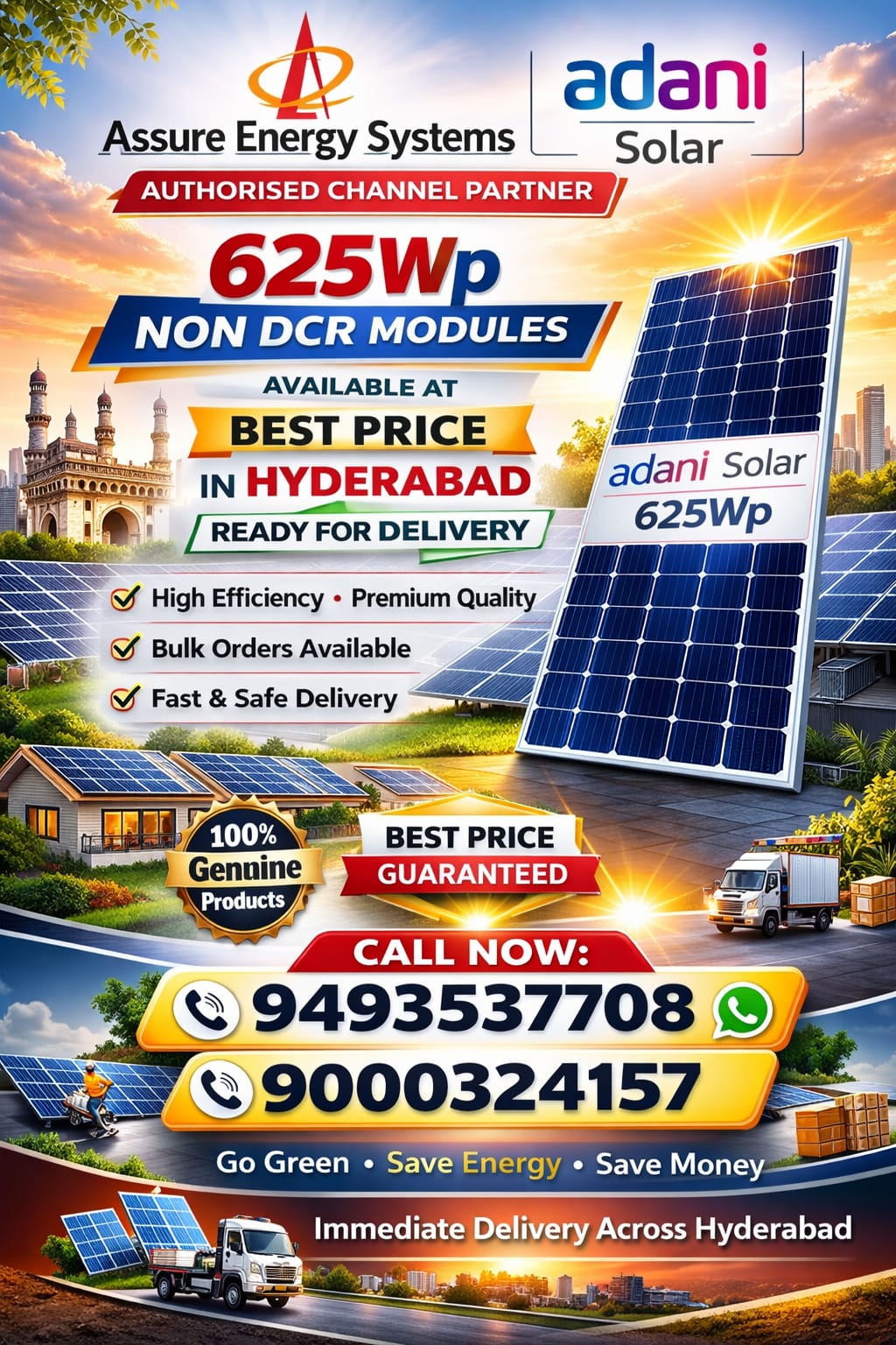 Best Adani Solar panel dealer in Telangana